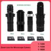 JOEBO Microscope Kit Microscope Lens Zoom C Mount Lens for HDMI VGA USB Digital Microscope Camera, Adjustable Magnification 130X 150X 180X 42/50mm Microscope Lens Adapters(1-130X) view 3