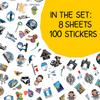 100pcs Guatemala Stickers Waterproof Decals for Water Bottles Laptop Luggage Computer Scrapbooking Teens Adults Girls Funny Party Birthday Decorations view 2
