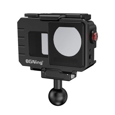 BGNing Diving Camera Protective Frame, Compatible with Action5PRO/4/3 Aluminum Sports Camera Deep Sea Waterproof Case, 80M Underwater Photography (one inch Ball Head)