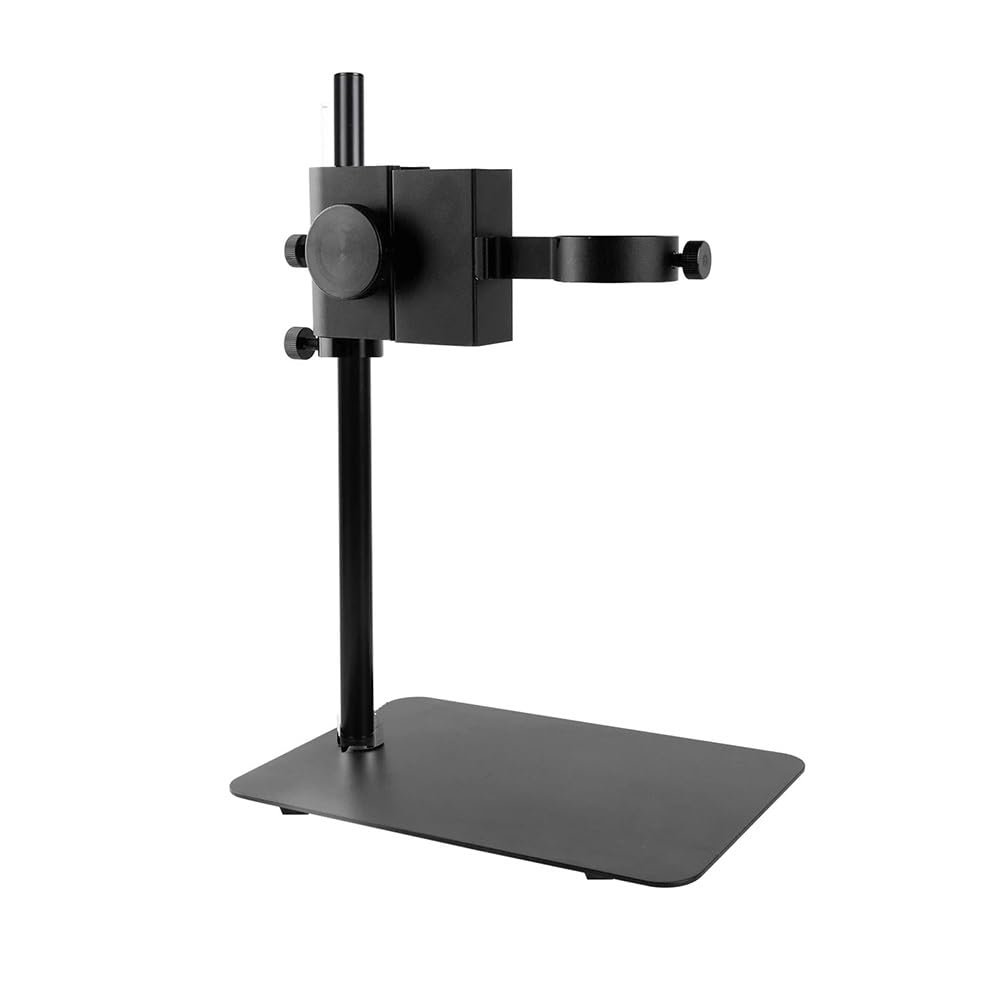JOEBO Microscope Kit Mircoscope Base Adjustable Focusing Bracket Focusing Holder Table Stand 42mm 50mm for Zoom Lens Microscope Camera Microscope Lens Adapters(Small Stand-Black)