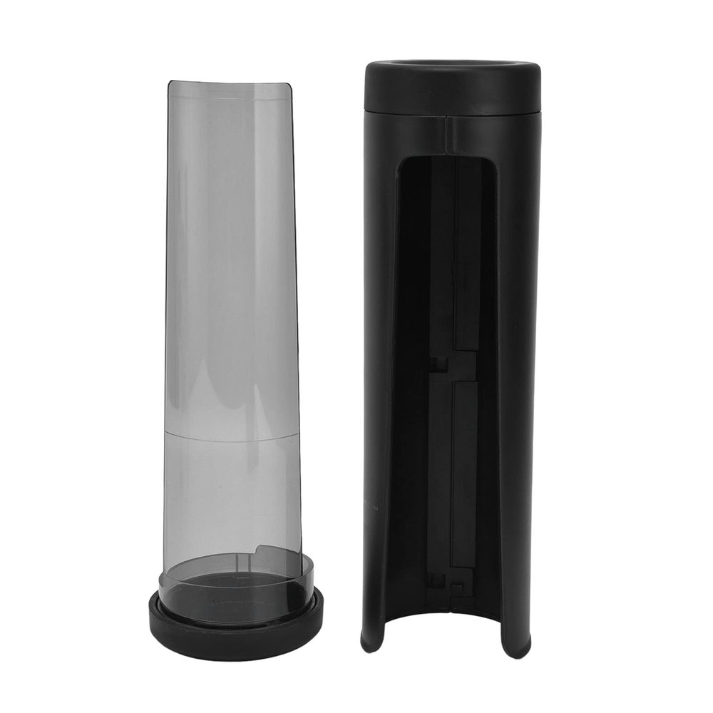 Paper Filter Holder for Visual Window Design Dust proof Black Coffee Filter Storage with Flip Cover