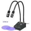 JOEBO Microscope Kit 6W White 6500K /3500K Blue/Green/Red/Dual LED Gooseneck Flex Light Tube Illuminator Lamp for Industry Microscope Camera Microscope Lens Adapters(365nm) view 2