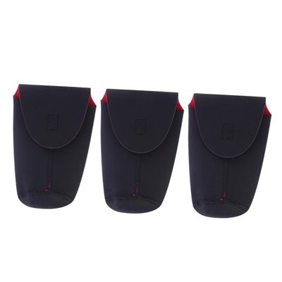 balacoo 1set Lens Bag Camera Lens Protector Lens Holder Lens Storage Pouch Camera Lens Case Lens Cover Bag Camera Lens Pouch Lens Storage Bag Black Neoprene 3pcs