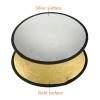 TYLPFH Reflector Collapsible Silvery Golden Studio Camera Flash Photo Disc Diffuer Reflector Photography(3Pcs 30CM 2in1) view 3