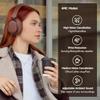 Edifier ES850NB Active Noise Cancelling Headphones, Over Ear Bluetooth Headset, 92H Playtime Wired & Wireless Hi-Res Audio Certified, Fast Charging Clear Calls for Home Office Travel - Brown view 3