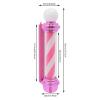 wruoiweods 33.5 Inch Barber Pole, Pink White Stripes with LED Light view 2