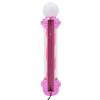 wruoiweods 33.5 Inch Barber Pole, Pink White Stripes with LED Light view 4