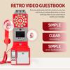 Video Audio Guest BookWedding Phone Guestbook,Capture Every Heartfelt Moment, The Ultimate Video Audio Guest Book for Weddings 54x27x20 cm (Red) view 2