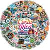 64pcs Costa Rica Stickers - Pura Vida Sticker Waterproof Decals for Water Bottles Laptop Luggage Computer Scrapbooking Teens Adults Girls Kids Funny Party Birthday Decorations view 1