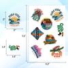 64pcs Costa Rica Stickers - Pura Vida Sticker Waterproof Decals for Water Bottles Laptop Luggage Computer Scrapbooking Teens Adults Girls Kids Funny Party Birthday Decorations view 4