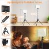 1-Pack LED Video Lighting Kit, Anautin 15W/1700Lux Photography Lighting with Tripod Stand, 2500-8500K Dimmable Streaming Light for Video Recording, Gaming, Podcast, Barber, Salon, TikTok, YouTube view 4