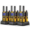 Radioddity HD-1 IP67 Heavy Duty Walkie Talkies, Waterproof Dustproof Shockproof Long Range Two Way Radio with One-Key Group Call, Vibrate Alert, SOS, Dual PTT, USB-C Charging for Hunting, 6 Packs view 1