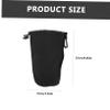 balacoo 4pcs Camera Lens Storage Bag Waterproof Small Drawstring Design Belt Loop Snap Clip for Dslr Lenses view 2