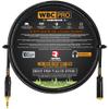 4 Foot - WBC-PRO-Quad-MINI Ultra-Silent Ultra-Flexible Balanced Mini-Star-Quad Auxiliary Cable with Neutrik-Rean 3.5mm Gold Mini TRS Male & Female Plugs view 1