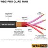 4 Foot - WBC-PRO-Quad-MINI Ultra-Silent Ultra-Flexible Balanced Mini-Star-Quad Auxiliary Cable with Neutrik-Rean 3.5mm Gold Mini TRS Male & Female Plugs view 2