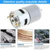 RYEAZIQI DC Motor 24V 6000-12000RPM High Speed Large Torque RS795 Micro Motor for DIY Toys Small Power Tools Double Ball Bearing(10000 RPM) view 2
