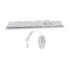ARTIBETTER 1set Wired USB Gaming Keyboard Mouse Set Luminous Keys and Mechanical Feel Design for Gamers and Typists White Ergonomic Layout view 1