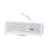 ARTIBETTER 1set Wired USB Gaming Keyboard Mouse Set Luminous Keys and Mechanical Feel Design for Gamers and Typists White Ergonomic Layout view 2