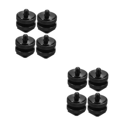 ARTIBETTER 8pcs Hot Shoe Mount Adapter for DSLR Camera Screw Dual Mount Design Easy Installation for Camera Rig Tripod and Flash Accessories