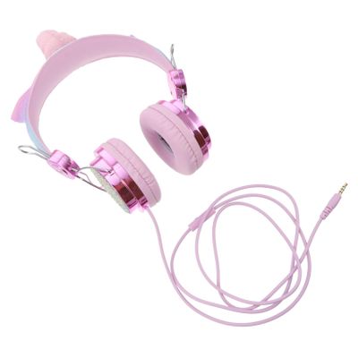 ARTIBETTER Boy Girl Headset with Microphone Glitter Rhinestone Design Ear Headphones for Boy Girl for Music Videos and Travel