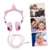 ARTIBETTER Boy Girl Headset with Microphone Glitter Rhinestone Design Ear Headphones for Boy Girl for Music Videos and Travel view 2