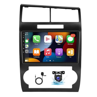 4+64G 9" Car Audio Stereo for Dodge for Charger Magnum 1500 2500 3500 4500 5500 2005-2007 w/GPS w/carplay w/Android 13 Auto Double DinCar Radio Receiver w/WiFi w/Bluetooth, SWC, HD Backup Camera