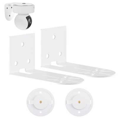2 Pack Metal Wall Mount for Kasa Indoor Pan/Tilt Camera EC70 EC71 KC410S and Tapo C210 C200 C220, Upright or UpsideDown Install, 360 Degree Adjustable Viewing, RustProof Steel