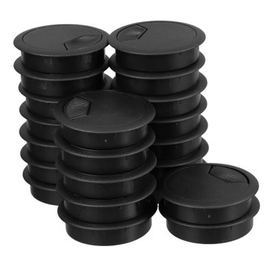 ARTIBETTER 21pcs Round Cable Grommet Cover for Desk Cord Hole Easy Installation Wire Organizer for Office Desks and Furniture Neat