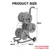 ZDMEI Wire Spool Rack,Multi-Axle Reel Dispenser with 2 Moving Pulleys,Heavy Duty Reel Display Stand for Cable Pullers and Tube Reels Cable Pulling Tools(Blue,38x63x96cm) view 2