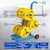 ZDMEI Wire Spool Rack,Multi-Axle Reel Dispenser with 2 Moving Pulleys,Heavy Duty Reel Display Stand for Cable Pullers and Tube Reels Cable Pulling Tools(Blue,38x63x96cm) view 3