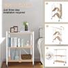 Hershii 3-Tier Foldable Storage Shelves with Wheels Heavy Duty Metal Shelf view 4