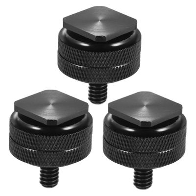 ARTIBETTER 3 PCS Hot Shoe Mount 1/4 inch Double Layer Adapter for DSLR Camera and Light Stand Metal Tripod Screw for Photography and Videography