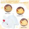 FRDEV Elephant Night Light for Kids, Silicone Squishy Lamp with Touch Control 3-Level Dimmable, Auto-Off Timer, Rechargeable Nursery Light, Baby Gift (Soft White) view 2