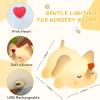 FRDEV Elephant Night Light for Kids, Silicone Squishy Lamp with Touch Control 3-Level Dimmable, Auto-Off Timer, Rechargeable Nursery Light, Baby Gift (Soft White) view 3