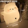 Bear Night Light for Nursery, Rechargeable Soft Silicone Baby Night Lamp with 3-Level Dimming, Touch Control, 30-Min Timer & Soothing Snore Sound, Moving Tummy, Cute Sleepy Bear Kids Bedroom Decor view 3
