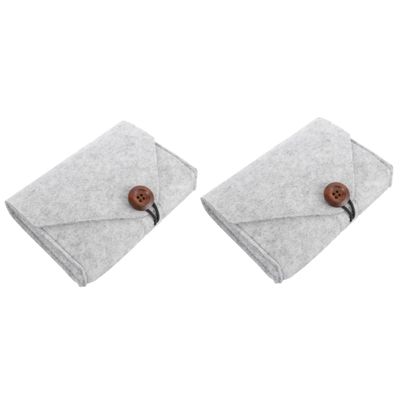 ARTIBETTER 2pcs Power Bank Storage Pouch Lightweight Electronics Organizer for Travel and Daily Use for Cables Chargers and Accessories and Easy to Clean Design