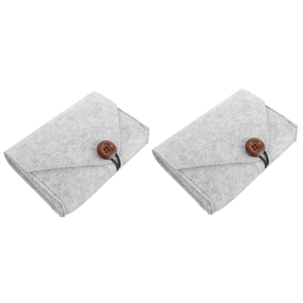 ARTIBETTER 2pcs Power Bank Storage Pouch Lightweight Electronics Organizer for Travel and Daily Use for Cables Chargers and Accessories and Easy to Clean Design
