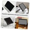 balacoo 2pcs Tablet Stand Ergonomic Riser Rotating Stand Raiser Risers Desk Notebooks Adjustable Notebook Aluminum Laptops Study for Holder Book Holder Iron Silver view 4