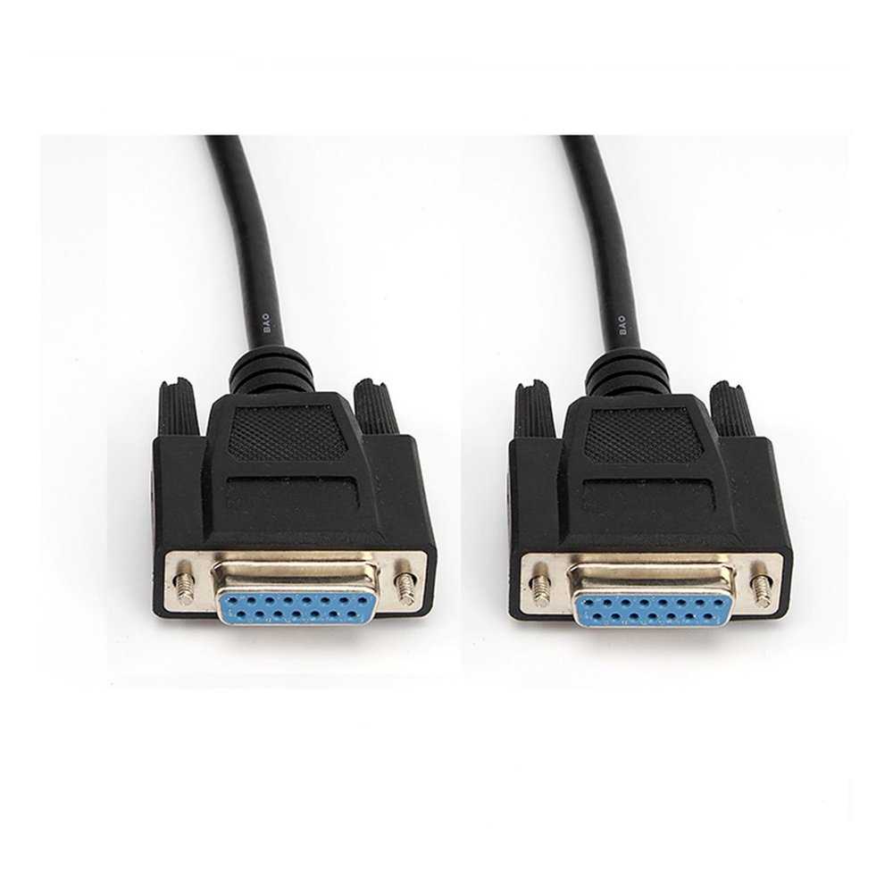 KUIQEO FENG GUO DB15 15 Pin Serial Extension Cable Male to Female Parallel Cable(1.8mDB15femaltofemal)
