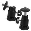 DOITOOL 2sets Universal Camera Tripod Head Ball Mount 360 Rotation Aluminum Alloy Compatible Projectors 2pcs*2 view 3