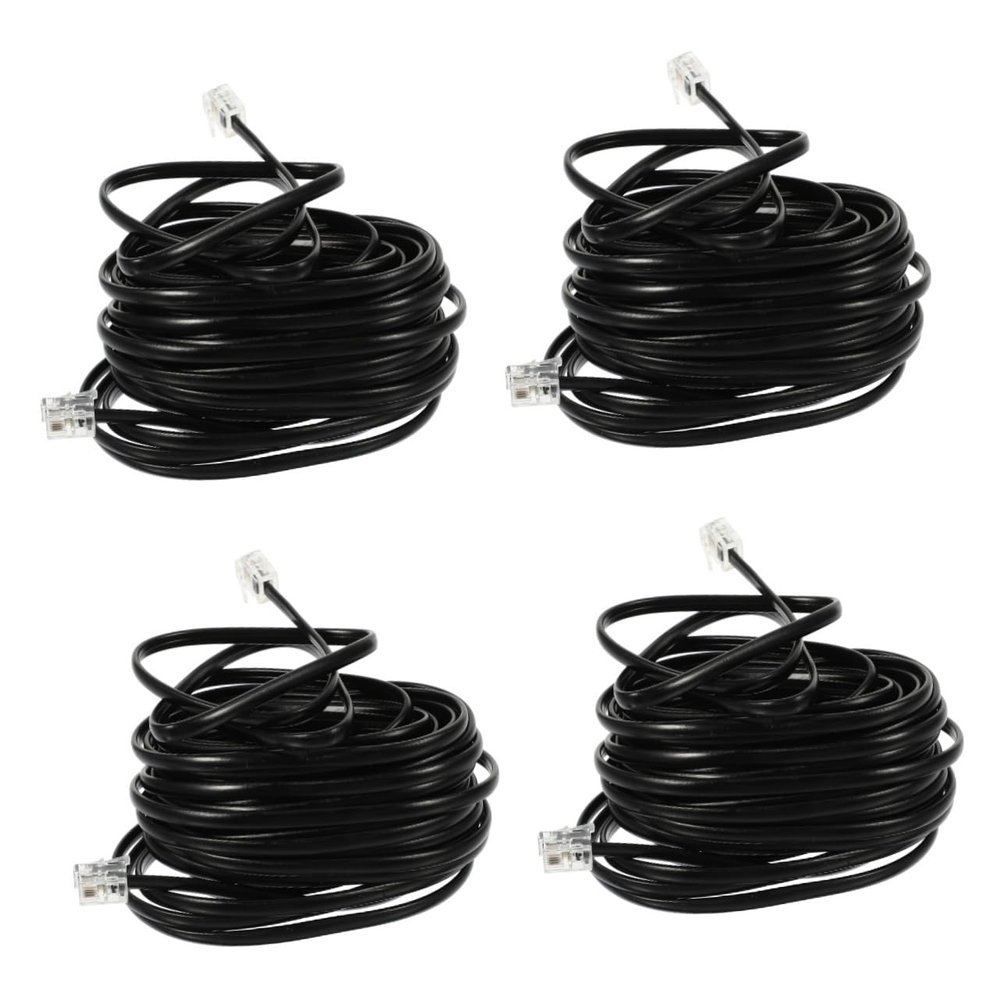 DOITOOL 4pcs Flexible Telephone Cord Easy Install Phone Cable for Landline Replacement Phone Cord