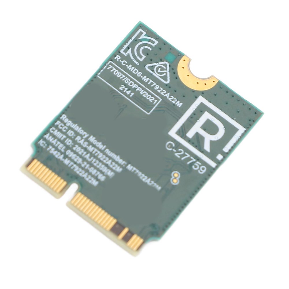 WiFi6E Tri Band Wireless Card - 5374Mbps M.2 Adapter with Bluetooth 5.2, 2 System Support - Easy Installation & Compact Design for PC Laptops