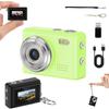Mini Digital Camera Keychain Tiny Pixel Hd 1080p Retro Keychain Camera Micro Portable That Works Camera for Travel Study Recording (Green-No Memory Card) view 1