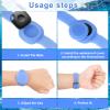 2pcs Silicone Bracelets for Tile Mate 2024, Waterproof Protective Case Holder Accessories for Kids Teen Elderly (Blue, Black) view 3