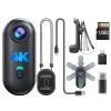 BOBLOV W4 4K Mini Body Camera, Wearable Camera with 360Rotatable Clip & Magnetic Clip, Thumb Size, 96 Minutes for Recording, Easy to Use for Lecture, Traveling, Pet Walking and Outdoors 128G view 1