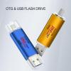 Personalized OTG USB Flash Drive, 100 Pack Custom Thumb Drive Dual USB Memory Stick Pen Drive, Ideal for Business, Education, Corporations, Photography & Music Studios (128 MB,with Metal Box) view 2