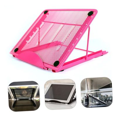 balacoo Tablet Stand Adjustable Pink Base Mounts Stands Holder Cooling Folding Foldable Folding Bracket Cooling Base Rack Desktop Bracket Portable Pink