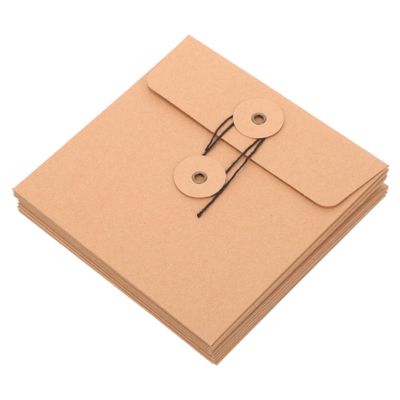 ARTIBETTER 10pcs Kraft Paper Cd Dvd Sleeves Envelopes for Storage and Organization Protective Cases for Discs for Home and Office Use
