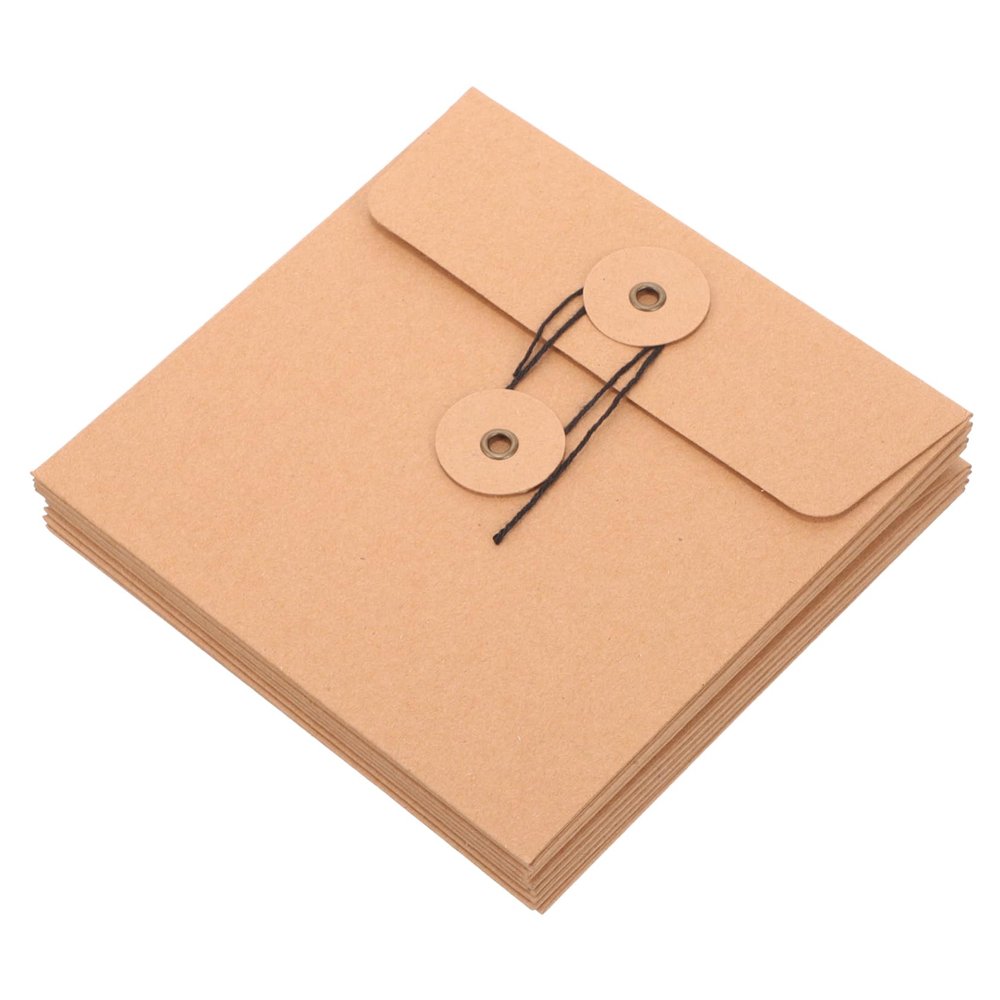 ARTIBETTER 10pcs Kraft Paper Cd Dvd Sleeves Envelopes for Storage and Organization Protective Cases for Discs for Home and Office Use