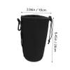 ARTIBETTER 2pcs Xl Drawstring Neoprene Lens Pouch Camera Lens Bag with Flexible Insulation Shockproof Protection for Dslr Hobbyist Photographers view 2